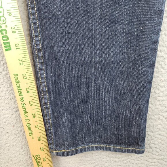 Roebuck & Co. Slim Straight Jeans Men's 36x30 Dark Blue Denim Casual Workwear - Picture 4 of 9